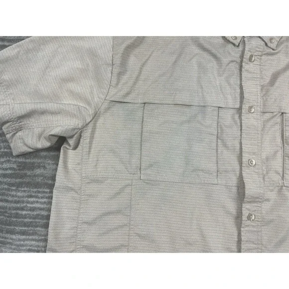Excursion Shirt Mens 2XL Beige Longsleeve Button Up Fishing Vented - Picture 4 of 14
